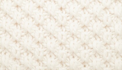 Cream Knit Texture Background With Plush Loops