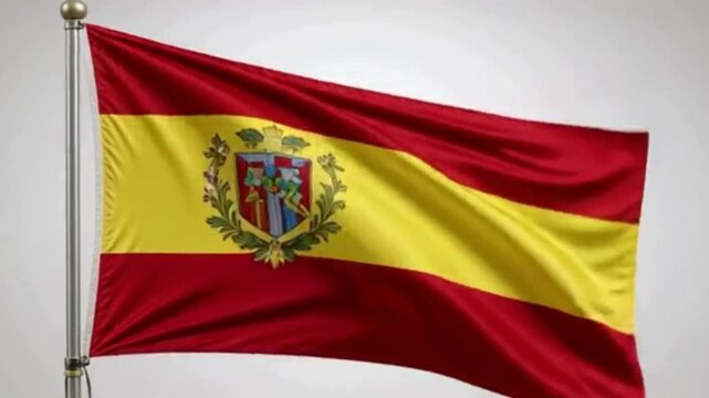 Spain flag illustration on white background