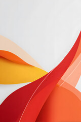 Dynamic abstract sculpture made from overlapping paper strips.