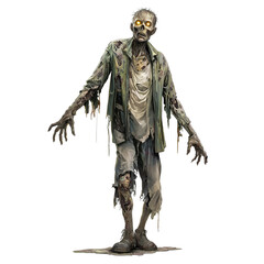 Fototapeta premium Menacing zombie character illustration