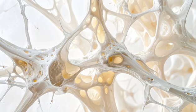 Abstract high magnification microscopic image of bone tissue structure