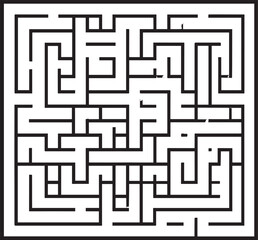  Brain Game Maze Silhouette Vector Illustration
