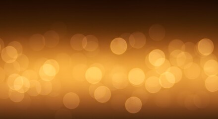 Blurred yellow bokeh lights on a gradient brown background