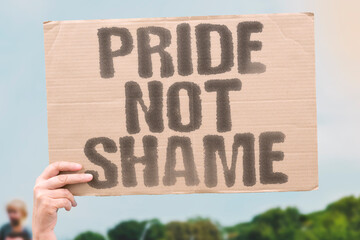 “Pride Not Shame” calling for LGBTQ rights and dignity in a public demonstration.
FREEDOM....