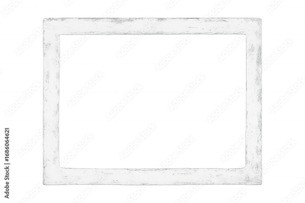 Leinwandbilder white frame with transparent background creating an empty space for design, simulating a painted fra