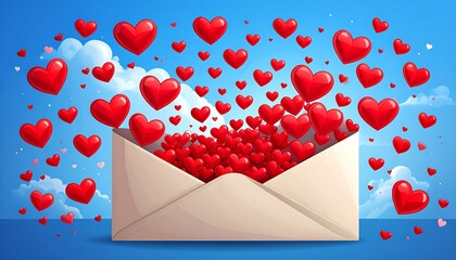 A love letter bursting with hearts