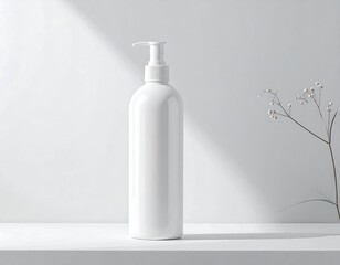 White bottle, minimalist aesthetic