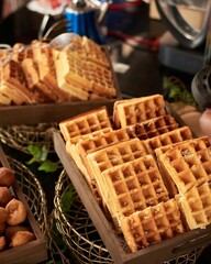waffles with chocolate