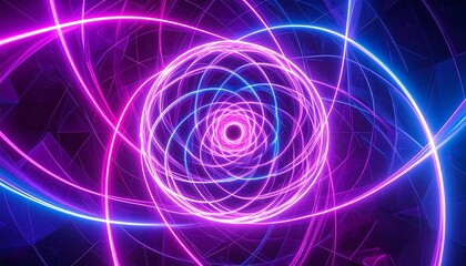 Abstract neon swirling patterns