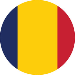 Fototapeta premium Chad Flag Vector Illustration – National Symbol of Africa for Country Identity and Patriotism