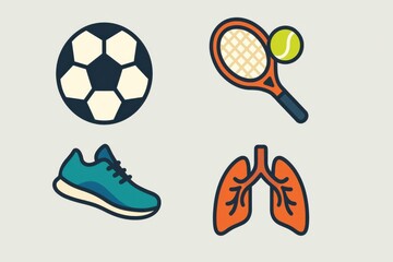Illustration highlighting the importance of sports and physical activity for lung health