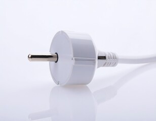 White electrical plug close-up