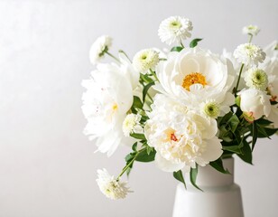 White flower bouquet in vase