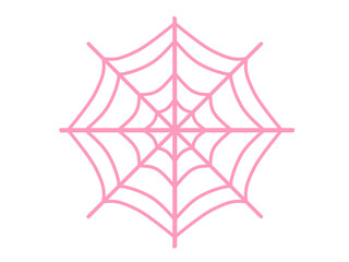 シンプル蜘蛛の巣アイコン（ピンク）