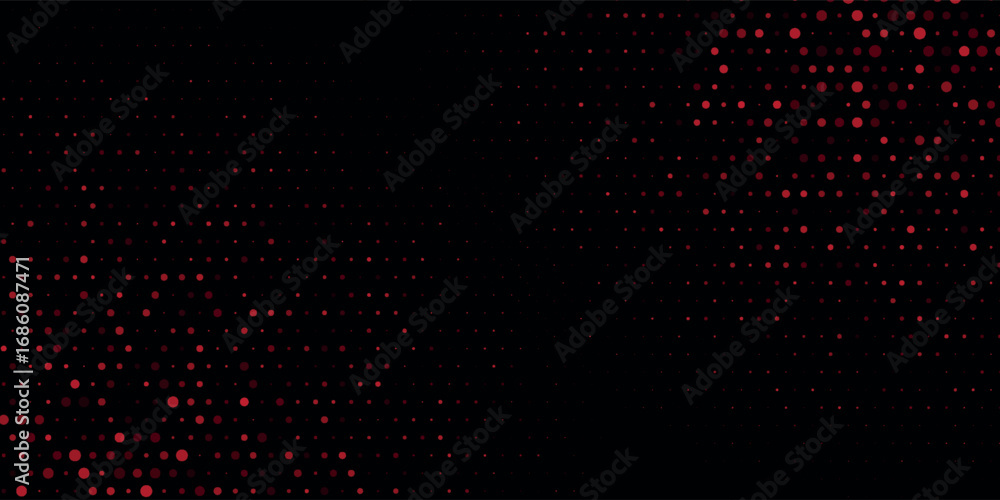 Poster modern abstract background of red dots on black background, vector background