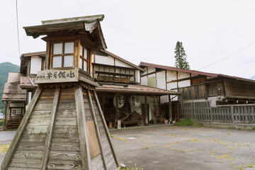 日本：中山道和田宿（旧宿場町）【歴史の道百選】辻行灯と古い町並み／長野県長和町・8月