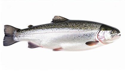 Naklejka premium High-resolution image of a fresh rainbow trout, perfect for culinary, educational, and nature-related projects.