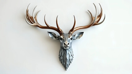 Deer head with horns