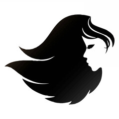 Silhouette of a beautiful gir...