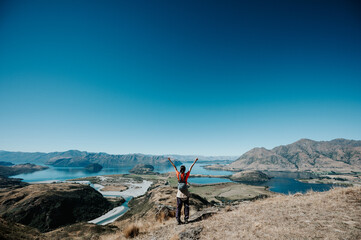 Fototapeta premium Scenic Summit View from Rocky Mountain, Wanaka New Zealand