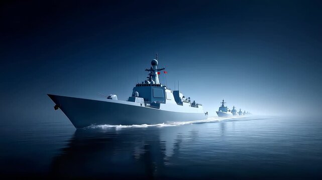 Fleet Sailing Symbolizes Strength and Peace