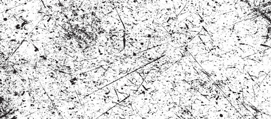 Abstract texture dust particle and dust grainy scratches and stains grunge effect, old and grainy  black and white urban vector texture. design brush strokes. Overlay texture. Faded black-white dyed 