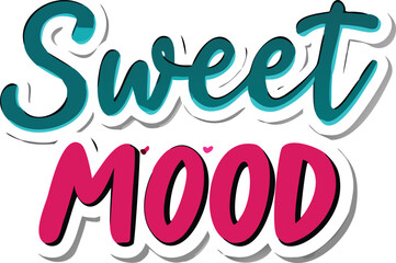 Sweet mood sticker featuring a cheerful face with a heart, conveying positivity and happiness.