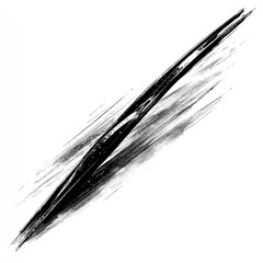 Abstract black brush stroke on white