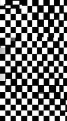 Fototapeta premium Black and white checkerboard pattern creates seamless and classic visual effect, often used in graphic design and interior decor for bold and timeless look