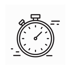 Stopwatch vector logo icon isolated on white background