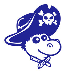 Stegosaurus Pirate Crew Captain Sailer Buccaneer Sailor Dinosaur