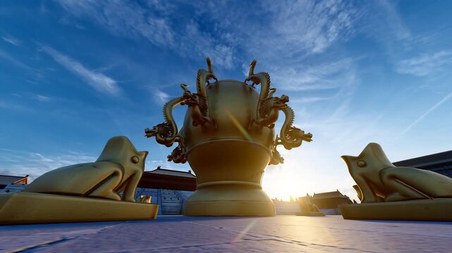 3D animation of ancient Chinese seismograph