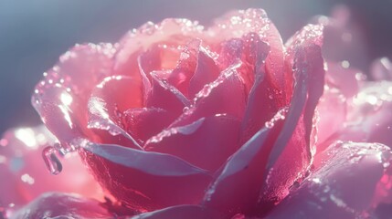 Close up of a pink rose