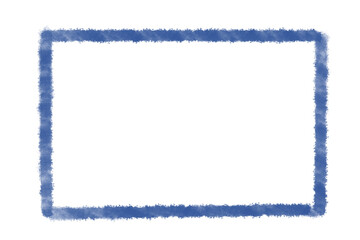 Fototapeta premium blue watercolor line frame