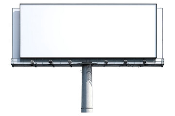 Empty advertising billboard mockup frame concept. Blank billboard ready for advertising in a city setting.