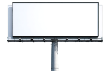 Empty advertising billboard mockup frame concept. Blank billboard ready for advertising in a city setting.