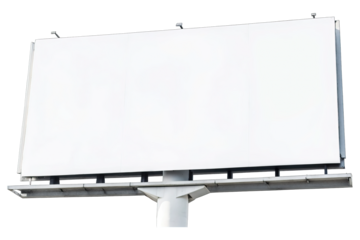Empty advertising billboard mockup frame concept. Blank billboard ready for advertising or promotional content.