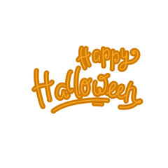vector happy Halloween letters