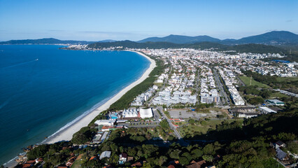 Aerial view of Jurerê Beach in Florianópolis, Brazil