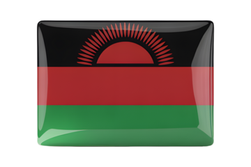 Malawi flag emblem reflects national pride, perfect for travel, celebration, or global projects needing authentic African representation