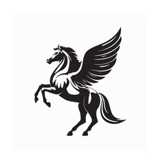 Flying Pegasus Logo Vector Design for Fantasy and Mythology Branding