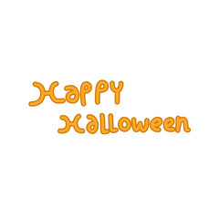 vector happy Halloween letters