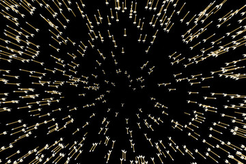 こちらに飛んでくる無数の矢