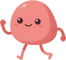 Obraz premium Cute shape character illustration for kids education learning template, Emoticon png