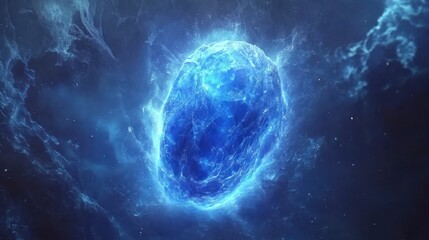 Obraz premium Cosmic blue energy gem