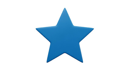 Obraz premium 3D Cartoon Render of Matte Star Shape Isolated on Transparent Background 