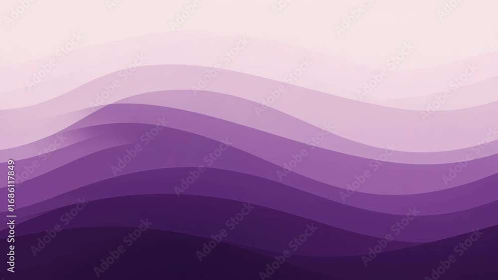 Poster Abstract background with smooth, undulating waves in shades of purple and pink, creating a gentle, flowing gradient effect