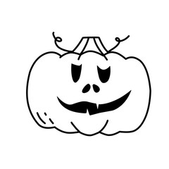 hand-drawn Halloween pumpkin
