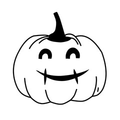 hand-drawn Halloween pumpkin