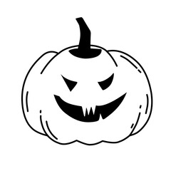 hand-drawn Halloween pumpkin